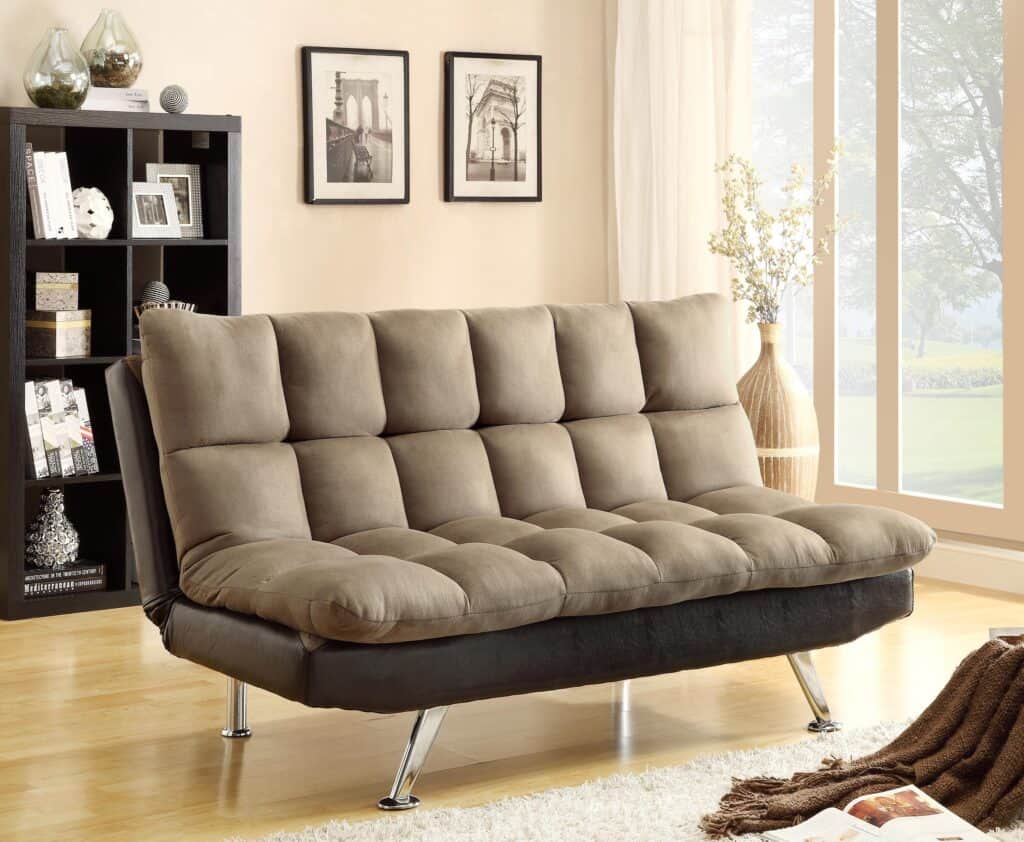 bachelor living room futon